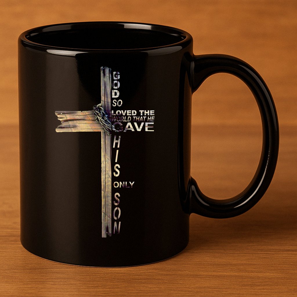 God Loved The World That He Gave His Only Son 11oz C Handle Ceramic Mug