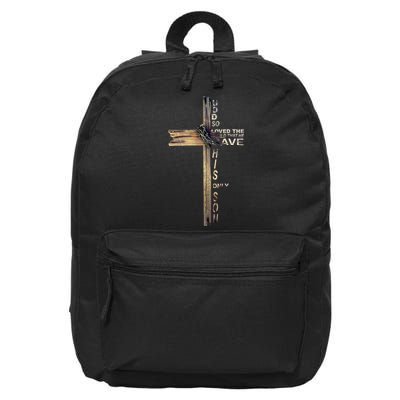 God Loved The World That He Gave His Only Son 16 in Basic Backpack