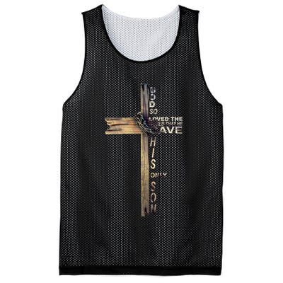 God Loved The World That He Gave His Only Son Mesh Reversible Basketball Jersey Tank