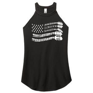 Guitar Lover T Rock Music Guitar Player Women's Perfect Tri Rocker Tank