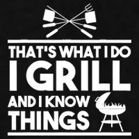 Grill Lover That's What I Do I Grill And Know Things Ladies PosiCharge Tri-Blend Wicking Tank