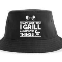 Grill Lover That's What I Do I Grill And Know Things Sustainable Bucket Hat