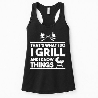 Grill Lover That's What I Do I Grill And Know Things Womens Tank Top