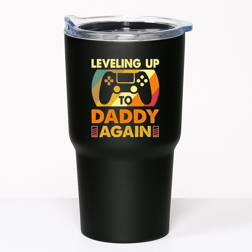 Gamer Leveling Up To Daddy Again Pregnancy Announcement Tumbler
