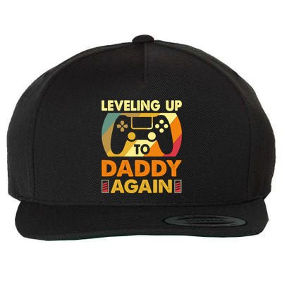 Gamer Leveling Up To Daddy Again Pregnancy Announcement Wool Snapback Cap
