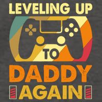 Gamer Leveling Up To Daddy Again Pregnancy Announcement Vector Backpack