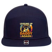 Gamer Leveling Up To Daddy Again Pregnancy Announcement 7 Panel Mesh Trucker Snapback Hat