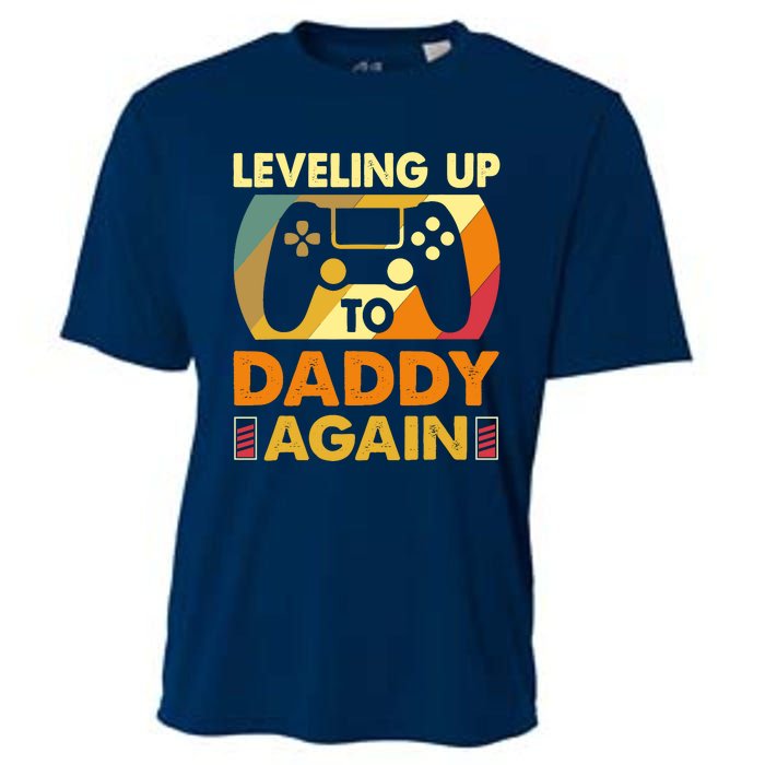 Gamer Leveling Up To Daddy Again Pregnancy Announcement Cooling Performance Crew T-Shirt