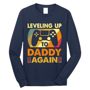 Gamer Leveling Up To Daddy Again Pregnancy Announcement Long Sleeve Shirt