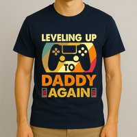 Gamer Leveling Up To Daddy Again Pregnancy Announcement T-Shirt