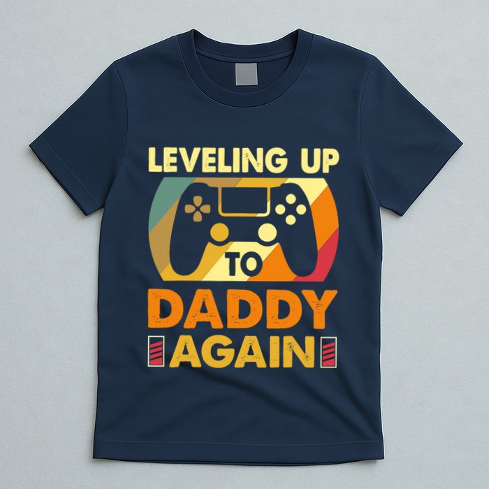 Gamer Leveling Up To Daddy Again Pregnancy Announcement T-Shirt