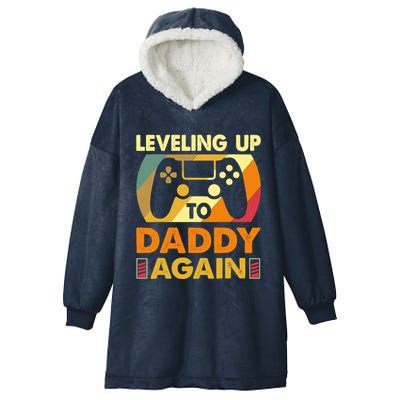 Gamer Leveling Up To Daddy Again Pregnancy Announcement Hooded Wearable Blanket