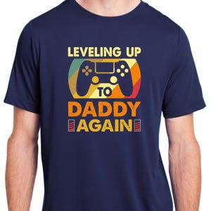 Gamer Leveling Up To Daddy Again Pregnancy Announcement Adult ChromaSoft Performance T-Shirt