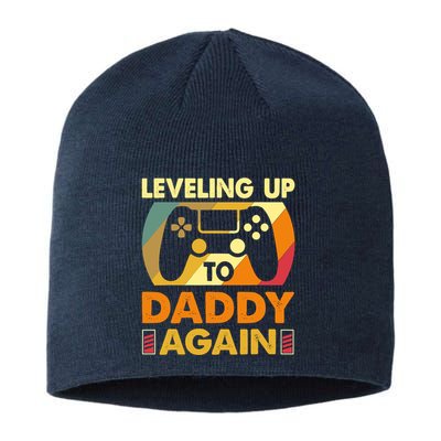 Gamer Leveling Up To Daddy Again Pregnancy Announcement Sustainable Beanie
