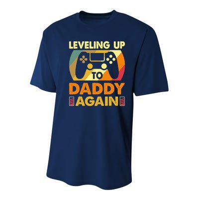 Gamer Leveling Up To Daddy Again Pregnancy Announcement Youth Performance Sprint T-Shirt