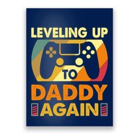 Gamer Leveling Up To Daddy Again Pregnancy Announcement Poster