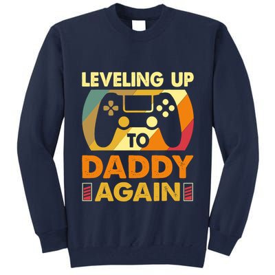 Gamer Leveling Up To Daddy Again Pregnancy Announcement Tall Sweatshirt