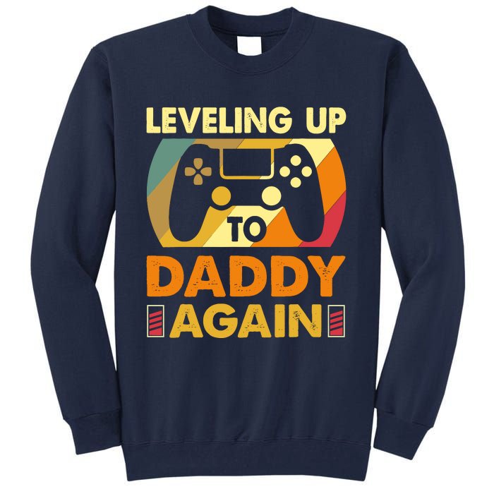 Gamer Leveling Up To Daddy Again Pregnancy Announcement Tall Sweatshirt