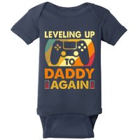 Gamer Leveling Up To Daddy Again Pregnancy Announcement Baby Bodysuit