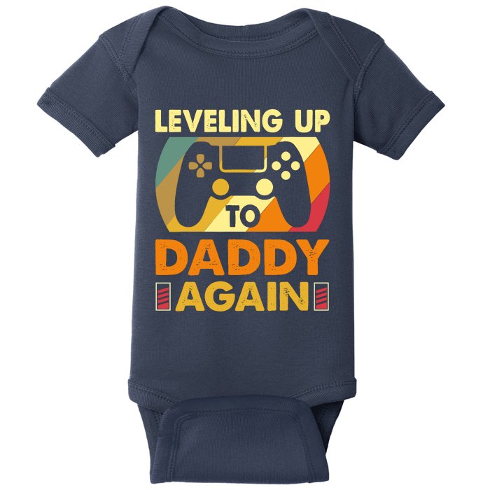 Gamer Leveling Up To Daddy Again Pregnancy Announcement Baby Bodysuit