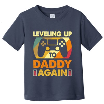 Gamer Leveling Up To Daddy Again Pregnancy Announcement Toddler T-Shirt