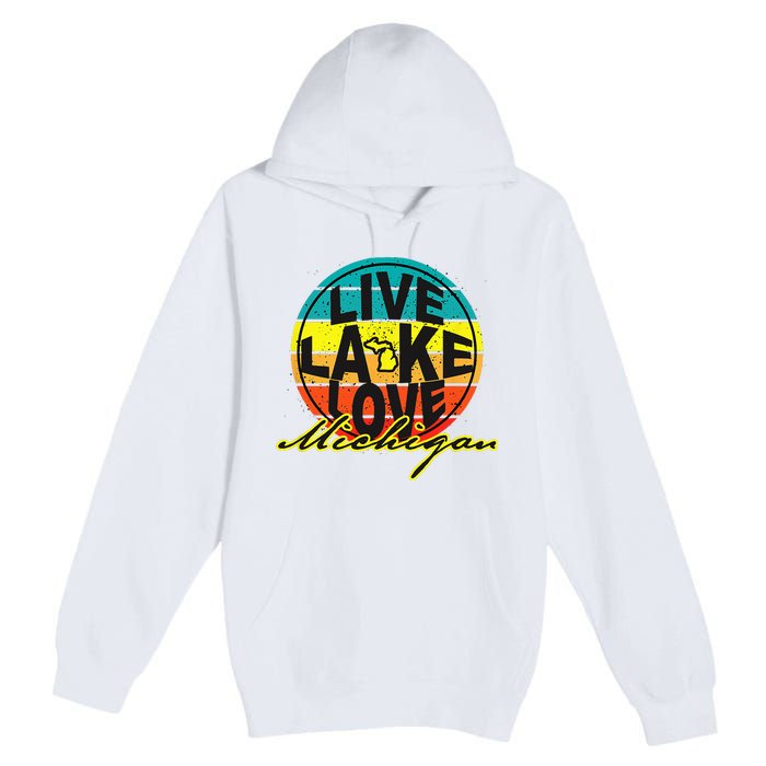 Great Lake Upper Peninsula Michigan Up North Premium Pullover Hoodie