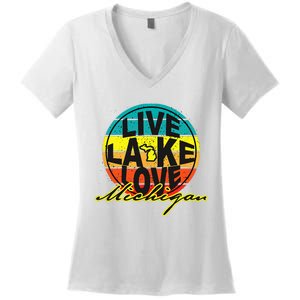 Great Lake Upper Peninsula Michigan Up North Women's V-Neck T-Shirt