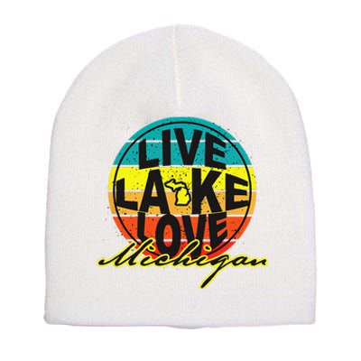 Great Lake Upper Peninsula Michigan Up North Short Acrylic Beanie