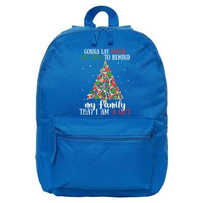 Gonna Lay Under The Tree To Remind My Family Funny Christmas Gift 16 in Basic Backpack