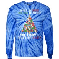 Gonna Lay Under The Tree To Remind My Family Funny Christmas Gift Tie-Dye Long Sleeve Shirt