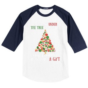 Gonna Lay Under The Tree To Remind My Family Funny Christmas Gift Baseball Sleeve Shirt