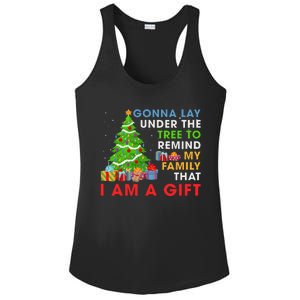 Gonna Lay Under The Tree To Remind My Family Funny Christmas Ladies PosiCharge Competitor Racerback Tank