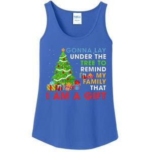 Gonna Lay Under The Tree To Remind My Family Funny Christmas Ladies Essential Tank