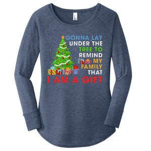 Gonna Lay Under The Tree To Remind My Family Funny Christmas Women's Perfect Tri Tunic Long Sleeve Shirt