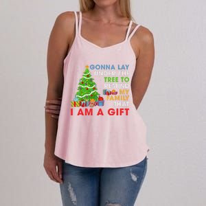 Gonna Lay Under The Tree To Remind My Family Funny Christmas Women's Strappy Tank