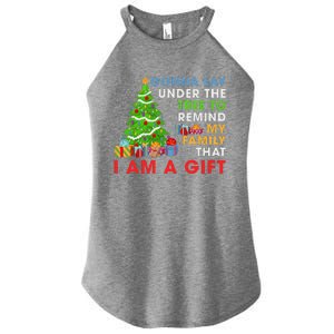 Gonna Lay Under The Tree To Remind My Family Funny Christmas Women's Perfect Tri Rocker Tank