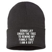 Gonna Lay Under The Tree To Remind My Family That I Am A Gift Sustainable Knit Beanie