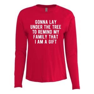 Gonna Lay Under The Tree To Remind My Family That I Am A Gift Womens Cotton Relaxed Long Sleeve T-Shirt