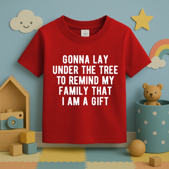 Gonna Lay Under The Tree To Remind My Family That I Am A Gift Toddler T-Shirt
