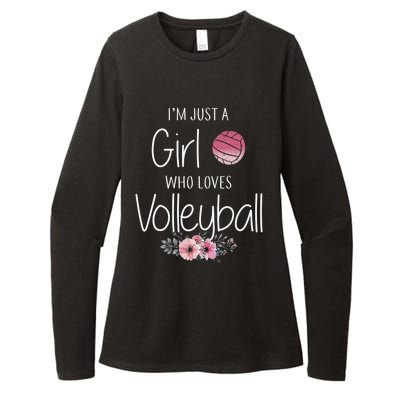 Girls Love Volleyball Best Fun Birthday Gift Womens CVC Long Sleeve Shirt