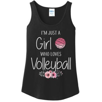 Girls Love Volleyball Best Fun Birthday Gift Ladies Essential Tank