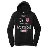 Girls Love Volleyball Best Fun Birthday Gift Women's Pullover Hoodie