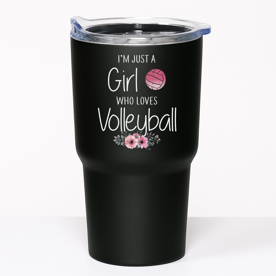 Girls Love Volleyball Best Fun Birthday Gift Tumbler