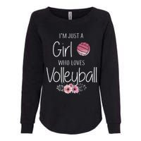 Girls Love Volleyball Best Fun Birthday Gift Womens California Wash Sweatshirt