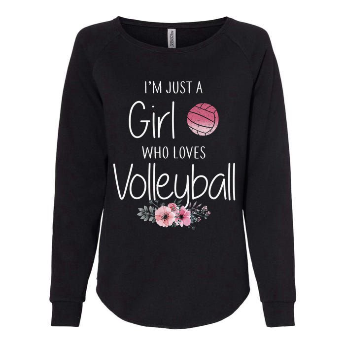 Girls Love Volleyball Best Fun Birthday Gift Womens California Wash Sweatshirt