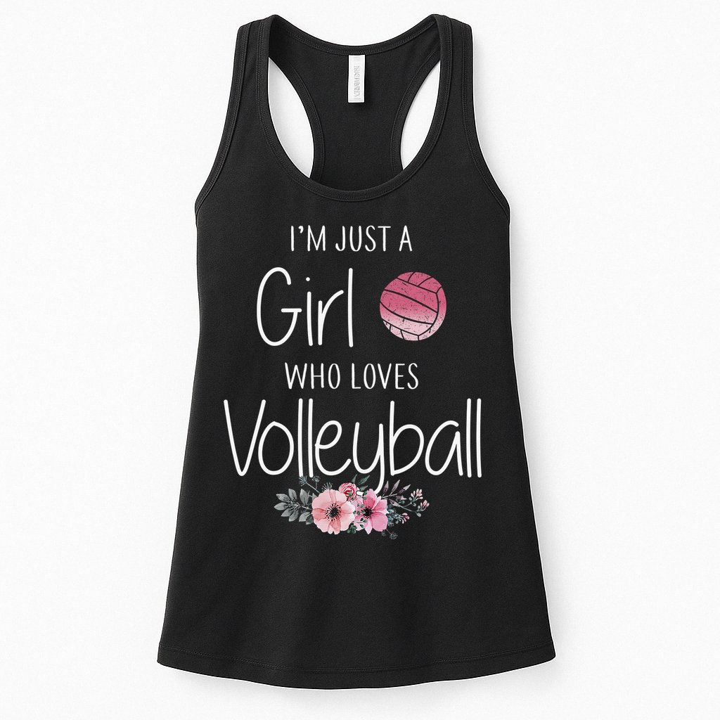 Girls Love Volleyball Best Fun Birthday Gift Womens Tank Top
