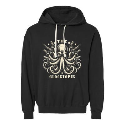 Gun Lover Vintage Squid Octopus Garment-Dyed Fleece Hoodie