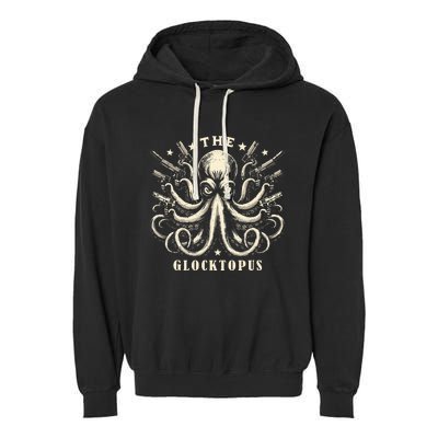 Gun Lover Vintage Squid Octopus Garment-Dyed Fleece Hoodie