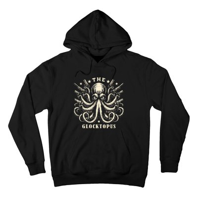 Gun Lover Vintage Squid Octopus Hoodie