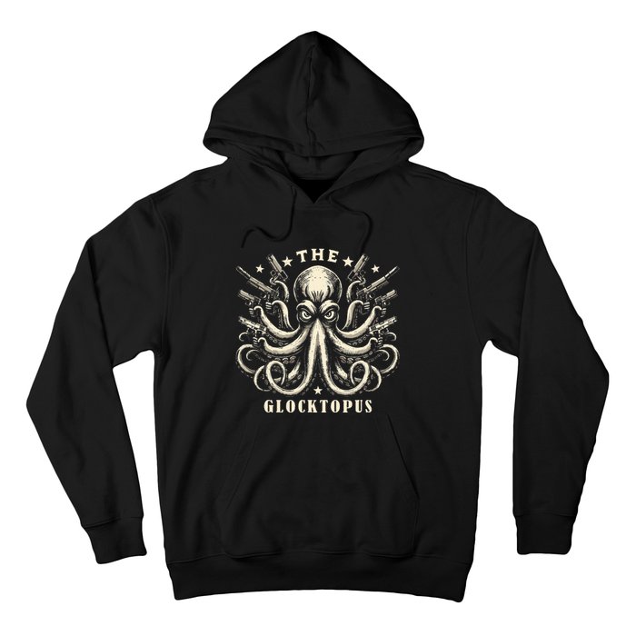 Gun Lover Vintage Squid Octopus Hoodie